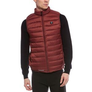 Point Zero Mens Ultralight Quilted Vest, Red